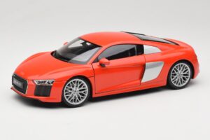 Audi R8 V10 Raudonas Welly 1:18 18052W Metalas