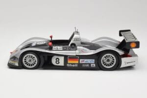 Audi R8R LMP #8 F. Biela / E. Pirro / D. Theys 24 Hours of Le Mans 1999 Maisto 1:18 538881 Metalas - nuotrauka 4 iš 8