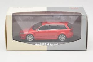 Audi RS4 B7 Avant Raudonas Minichamps 1:43 5010509213 Metalas - nuotrauka 4 iš 4