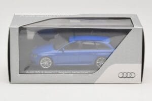 Audi RS4 B8 Avant Nogaro Blue Kalėdinė Kolekcija 2014 Minichamps 1:43 AUDI003 Metalas - nuotrauka 4 iš 4