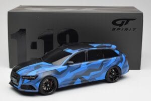 Audi RS6 C7 Avant GMK Mėlynas & Juodas GT Spirit 1:18 GT799 Derva - nuotrauka 6 iš 6
