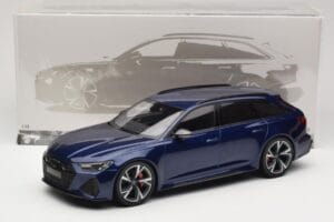 Audi RS6 C8 Avant Blue Metallic Minichamps 1:18 155018011 Metalas - nuotrauka 6 iš 6