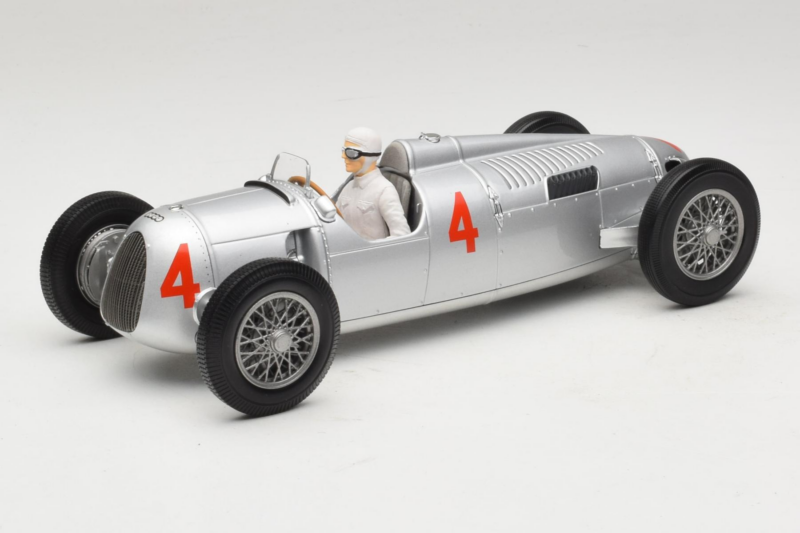 Auto Union Typ C #4 A. Varzi 2nd Place Monaco GP 1936 Minichamps 1:18 155361004 Metalas