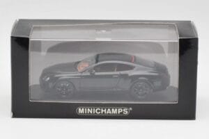 Bentley Continental GT Juodas Su Juodais Ratais Minichamps 1:43 BENTLEY002 Metalas - nuotrauka 4 iš 4