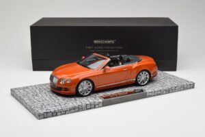 Bentley Continental GT Speed Kabrioletas Orange Metallic Minichamps 1:18 107139430 Metalas - nuotrauka 6 iš 6