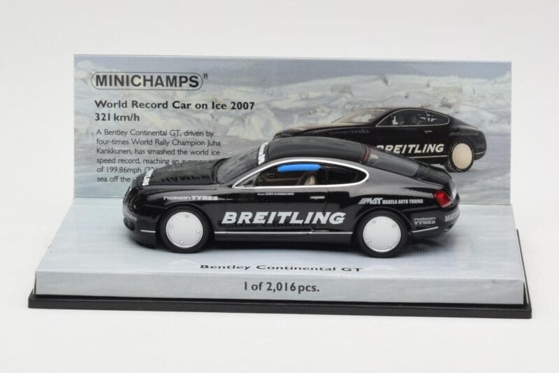 Bentley Continental GT World Record Car on Ice Juodas Minichamps 1:43 436139026-O Metalas