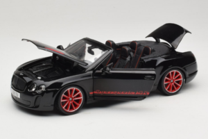 Bentley Continental Supersports ISR Kabrioletas Juodas Su Raudonomis Ratlankiais Bburago 1:18 18-11035 Metalas - nuotrauka 2 iš 8