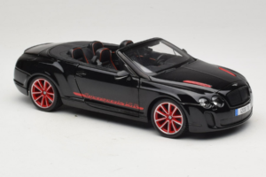 Bentley Continental Supersports ISR Kabrioletas Juodas Su Raudonomis Ratlankiais Bburago 1:18 18-11035 Metalas - nuotrauka 6 iš 8