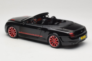 Bentley Continental Supersports ISR Kabrioletas Juodas Su Raudonomis Ratlankiais Bburago 1:18 18-11035 Metalas - nuotrauka 7 iš 8