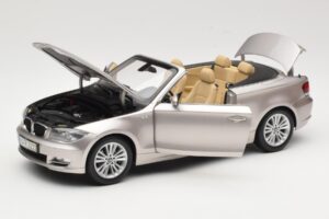 BMW 1 Series E88 Kabrioletas Mineral Silver Metallic Kyosho 1:18 80430427020 Metalas - nuotrauka 2 iš 8