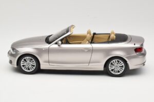 BMW 1 Series E88 Kabrioletas Mineral Silver Metallic Kyosho 1:18 80430427020 Metalas - nuotrauka 4 iš 8