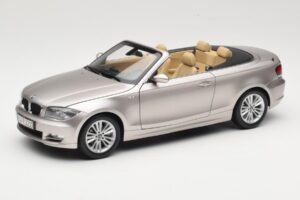 BMW 1 Series E88 Kabrioletas Mineral Silver Metallic Kyosho 1:18 80430427020 Metalas