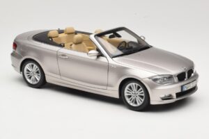BMW 1 Series E88 Kabrioletas Mineral Silver Metallic Kyosho 1:18 80430427020 Metalas - nuotrauka 6 iš 8