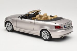 BMW 1 Series E88 Kabrioletas Mineral Silver Metallic Kyosho 1:18 80430427020 Metalas - nuotrauka 7 iš 8