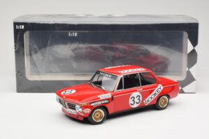 BMW 2002 Jockey Racing #33 B. Tobiasson / L. Nordstrom 6 Hours Nurburgring 1972 Minichamps 1:18 155722633 Metalas - nuotrauka 6 iš 6