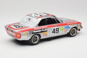 BMW 2800 CS E9 #49 Team Schnitzer G. Herzog / H. Heyer 24 Hours of Spa 1972 Minichamps 1:18 155722749 Metalas - nuotrauka 2 iš 6