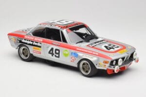 BMW 2800 CS E9 #49 Team Schnitzer G. Herzog / H. Heyer 24 Hours of Spa 1972 Minichamps 1:18 155722749 Metalas - nuotrauka 4 iš 6