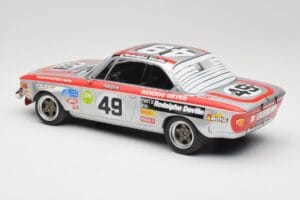 BMW 2800 CS E9 #49 Team Schnitzer G. Herzog / H. Heyer 24 Hours of Spa 1972 Minichamps 1:18 155722749 Metalas - nuotrauka 5 iš 6