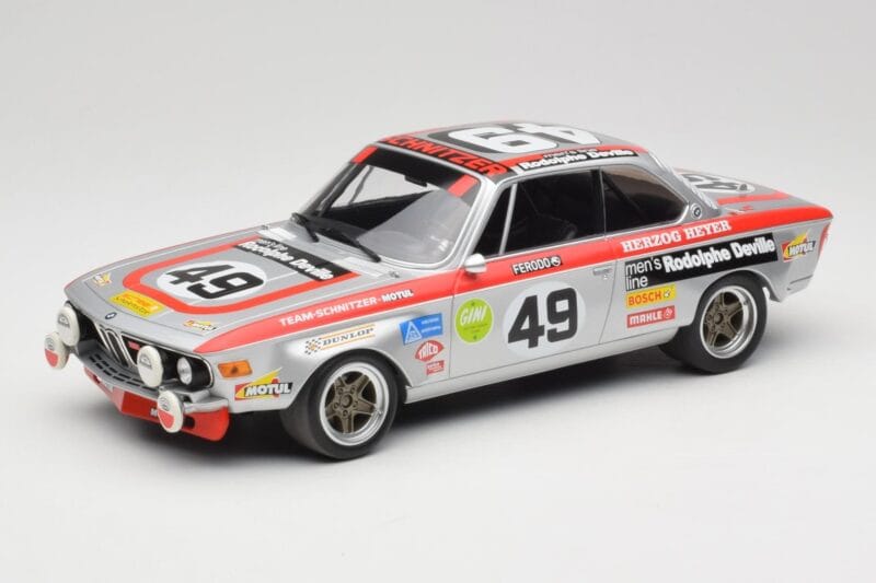 BMW 2800 CS E9 #49 Team Schnitzer G. Herzog / H. Heyer 24 Hours of Spa 1972 Minichamps 1:18 155722749 Metalas