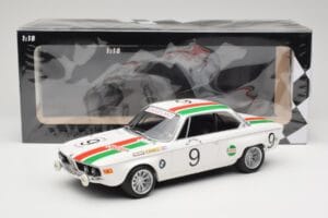 BMW 2800 CS E9 #9 Castrol BMW T. Moorkens / E. Haxhe 24 Hours of Spa 1971 Minichamps 1:18 155712709 Metalas - nuotrauka 6 iš 6