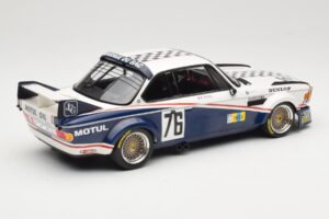 BMW 3.0 CSL E9 Garage Du Bac #76 P. Depnic / H. Coulon 24 Hours of Le Mans 1977 Minichamps 1:18 155772576 Metalas - nuotrauka 2 iš 6