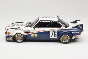 BMW 3.0 CSL E9 Garage Du Bac #76 P. Depnic / H. Coulon 24 Hours of Le Mans 1977 Minichamps 1:18 155772576 Metalas - nuotrauka 3 iš 6