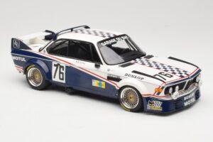 BMW 3.0 CSL E9 Garage Du Bac #76 P. Depnic / H. Coulon 24 Hours of Le Mans 1977 Minichamps 1:18 155772576 Metalas - nuotrauka 4 iš 6