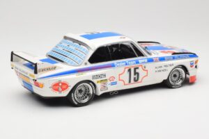 BMW 3.0 CSL E9 #15 BMW Alpina J. Peltier / H. Menzel 24 Hours of Spa 1973 Minichamps 1:18 155732695 Metalas - nuotrauka 2 iš 6