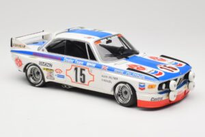 BMW 3.0 CSL E9 #15 BMW Alpina J. Peltier / H. Menzel 24 Hours of Spa 1973 Minichamps 1:18 155732695 Metalas - nuotrauka 4 iš 6