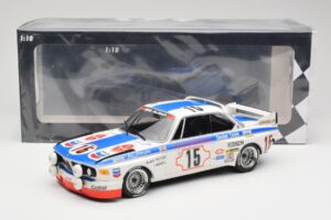 BMW 3.0 CSL E9 #15 BMW Alpina J. Peltier / H. Menzel 24 Hours of Spa 1973 Minichamps 1:18 155732695 Metalas - nuotrauka 6 iš 6