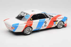 BMW 3.0 CSL E9 #2 Luigi Racing A. de Fierlant / P. Xhenceval Winners 24 Hours of Spa 1975 Minichamps 1:18 155752602 Metalas - nuotrauka 2 iš 6