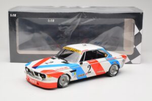 BMW 3.0 CSL E9 #2 Luigi Racing A. de Fierlant / P. Xhenceval Winners 24 Hours of Spa 1975 Minichamps 1:18 155752602 Metalas - nuotrauka 6 iš 6