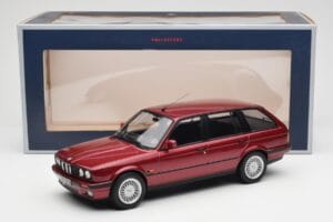 BMW 325i E30 Touring Raudonas Metallic Norev 1:18 183218 Metalas - nuotrauka 6 iš 6