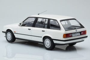 BMW 325i E30 Touring Baltas Riboto Leidimo Norev 1:18 183217 Metalas - nuotrauka 5 iš 6