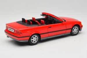 BMW 325i E36 Kabrioletas Raudonas Maisto 1:18 50229 Metalas - nuotrauka 3 iš 8