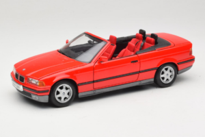 BMW 325i E36 Kabrioletas Raudonas Maisto 1:18 50229 Metalas