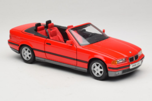 BMW 325i E36 Kabrioletas Raudonas Maisto 1:18 50229 Metalas - nuotrauka 6 iš 8