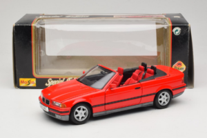 BMW 325i E36 Kabrioletas Raudonas Maisto 1:18 50229 Metalas - nuotrauka 8 iš 8
