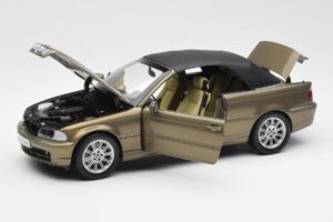 BMW 328Ci E46 Kabrioletas Individual Žalvaris Metalinis Riboto Leidimo Kyosho 1:18 80430395004 Metalas - nuotrauka 2 iš 8