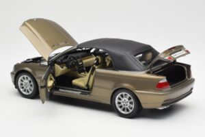 BMW 328Ci E46 Kabrioletas Individual Žalvaris Metalinis Riboto Leidimo Kyosho 1:18 80430395004 Metalas - nuotrauka 5 iš 8
