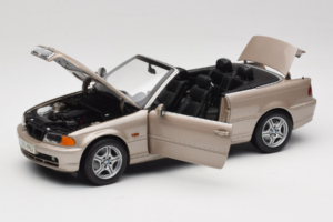 BMW 328i E46 Kabrioletas Sand Beige Metallic Kyosho 1:18 80430009756 Metalas - nuotrauka 2 iš 9