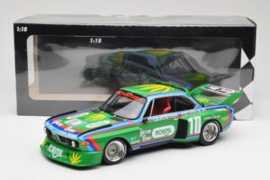 BMW 3.5 CSL E9 Schnitzer #10 D. Quester / R. Peterson 6 Hours Watkins Glen 1976 Minichamps 1:18 155762610 Metalas - nuotrauka 6 iš 6