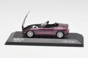 BMW Z1 E30 Violetinis Metalinis Minichamps 1:43 400020101 Metalas - nuotrauka 4 iš 5