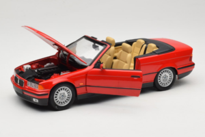 BMW 3 Series E36 Kabrioletas Raudonas UT Models 1:18 BMW005 Metalas - nuotrauka 2 iš 8