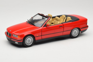 BMW 3 Series E36 Kabrioletas Raudonas UT Models 1:18 BMW005 Metalas