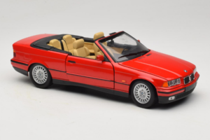 BMW 3 Series E36 Kabrioletas Raudonas UT Models 1:18 BMW005 Metalas - nuotrauka 6 iš 8