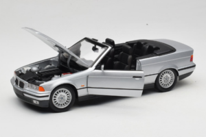 BMW 3 Series E36 Kabrioletas Sidabrinis UT Models 1:18 BMW008 Metalas - nuotrauka 2 iš 8