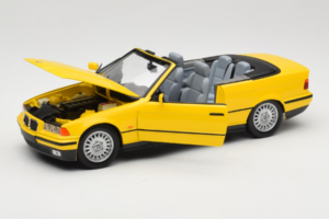 BMW 3 Series E36 Kabrioletas Geltonas UT Models 1:18 BMW007 Metalas - nuotrauka 2 iš 8