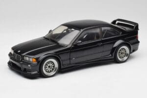 BMW E36 M3 GTR Street Cosmos Juodas UT Models 1:18 20481 Metalas