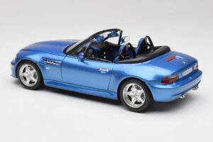 BMW Z3 E36 M Roadster Estoril Blue Bburago 1:18 3349-M1 Metalas - nuotrauka 7 iš 8
